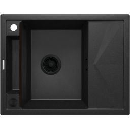 Deante Magnetic zlewozmywak granitowy 64x50 cm magnetyczny grafitowy metalik ZRMG11A