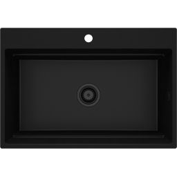 Deante Magnetic zlewozmywak granitowy 76x52 cm czarny ZRM_N10B