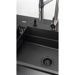 Deante Magnetic zlewozmywak granitowy 76x52 cm czarny ZRM_N10B