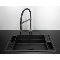 Deante Magnetic zlewozmywak granitowy 76x52 cm czarny ZRM_N10B