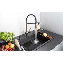 Deante Magnetic zlewozmywak granitowy 76x52 cm czarny ZRM_N10B