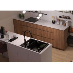 Deante Magnetic zlewozmywak granitowy 69x50 cm czarny ZRM_N503