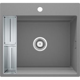 Deante Magnetic zlewozmywak granitowy 60x56 cm szary/grafitowy/onyx ZRM_S10A