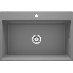 Deante Magnetic zlewozmywak granitowy 76x52 cm szary metalik ZRM_S10B