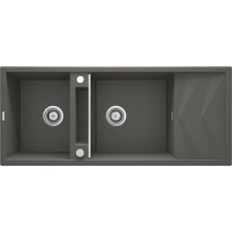 Deante Magnetic zlewozmywak granitowy 116x50 cm antracyt metalik mat ZRMT213