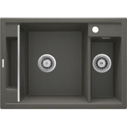 Deante Magnetic zlewozmywak granitowy 69x50 cm magnetyczny antracyt metalik ZRMT503