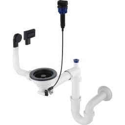 Deante Space Saver syfon do zlewozmywaków granitowych 1-komorowych czarny ZXYN972