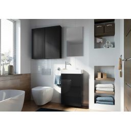 Elita Young Basic umywalka z szafką 40,2 cm czarną RE163070003510