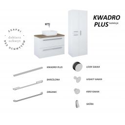 Elita Kwadro Plus komoda 40 cm wisząca biały połysk 167636