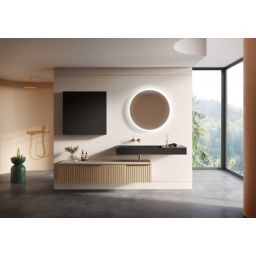 Elita For All szafka 50x12,6x80 cm boczna wisząca black matt RE140500067160