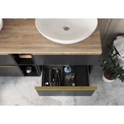 Elita Look szafka 60x44,9x63,5 cm podumywalkowa wisząca black matt RE010601027160