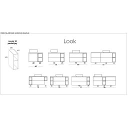 Elita Look szafka 20x45,1x63,5 cm boczna wisząca black matt RE110200027160