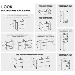 Elita Look szafka 20x45,1x63,5 cm boczna wisząca black matt RE110200027160