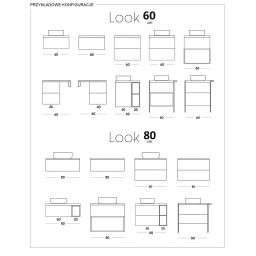 Elita Look szafka 20x45,1x63,5 cm boczna wisząca black matt RE110200027160