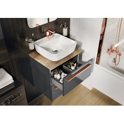 Elita Kwadro Plus uchwyt meblowy 40 cm różowy złoty połysk RE120400025450