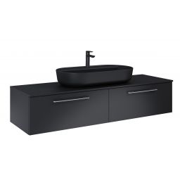 Elita Look Slim szafka 160x44,9x31,8 cm podumywalkowa wisząca black matt RE081604027160