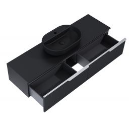 Elita Soho Slim szafka 160x45,3x31,8 cm podumywalkowa wisząca black matt RE081604047160