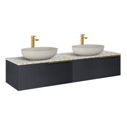 Elita Soho Slim szafka 160x45,3x31,8 cm podumywalkowa wisząca black matt RE081604047160