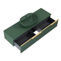 Elita Soho Slim szafka 160x45,3x31,8 cm podumywalkowa wisząca forest green matt RE081604047010