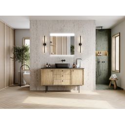 Elita Eva lustro 80,4x70 cm prostokątne z oświetleniem z matą grzewczą RE060800120010