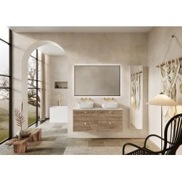 Elita Sharon lustro 120x80 cm prostokątne z oświetleniem black matt RE061203010560