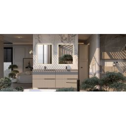 Elita Sharon Square lustro 60x80 cm prostokątne z oświetleniem złoty RE060603015570