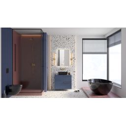 Elita Sharon Square lustro 60x80 cm prostokątne z oświetleniem złoty RE060603015570