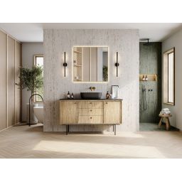 Elita Sharon Square lustro 80x80 cm kwadratowe z oświetleniem złoty RE060803015570