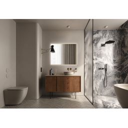 Elita Sharon Square lustro 100x80 cm prostokątne z oświetleniem złoty RE061003015570