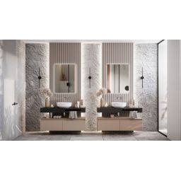 Elita Square lustro 60x80 cm prostokątne z oświetleniem z matą grzewczą RE069527000010