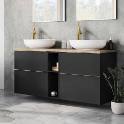 Elita Look szafka 60x44,9x63,5 cm podumywalkowa wisząca black matt RE080601027160