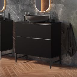 Elita Look szafka 80x44,9x63,5 cm podumywalkowa wisząca black matt RE080801027160