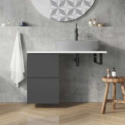 Elita Look szafka 40x44,9x63,5 cm boczna wisząca antracyt połysk RE080401026610