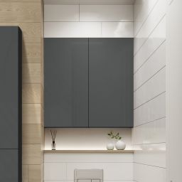 Elita For All szafka 50x12,6x80 cm boczna wisząca antracyt połysk RE140500066610