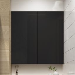 Elita For All szafka 50x12,6x80 cm boczna wisząca czarna RE140500063510