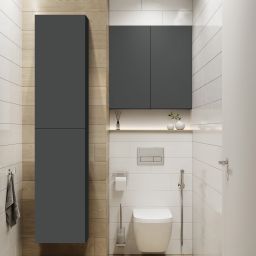 Elita For All szafka 40x12,6x180 cm boczna wisząca anthracite matt RE030400066010