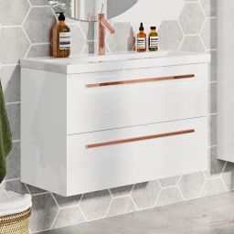 Elita Kwadro Plus uchwyt do szafki 16 cm różowy złoty połysk RE121600205450