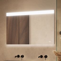 Elita Eva lustro 120,4x70 cm prostokątne z oświetleniem z matą grzewczą RE061200120010