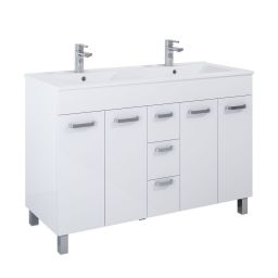 Elita Sunn umywalka z szafką 121,2 cm biały połysk RE169196008060