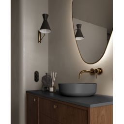 Elita Lorca umywalka 41,5x41,5 cm okrągła nablatowa anthracite matt RE040420046010