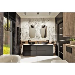 Elita Lorca umywalka 41,5x41,5 cm okrągła nablatowa anthracite matt RE040420046010