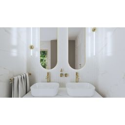 Elita Reni umywalka 45,5x32,5 cm prostokątna nablatowa biała RE040800038060