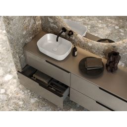 Elita Reni umywalka 45,5x32,5 cm prostokątna nablatowa biała RE040800038060