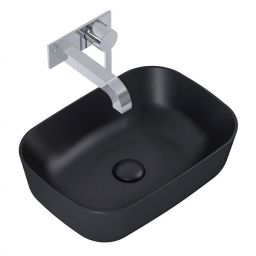 Elita Reni umywalka 45,5x32,5 cm prostokątna nablatowa black matt RE040460037160