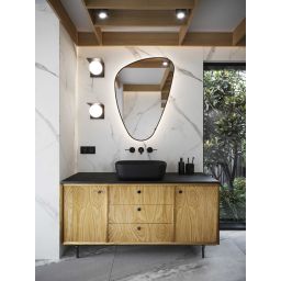 Elita Reni umywalka 45,5x32,5 cm prostokątna nablatowa black matt RE040460037160