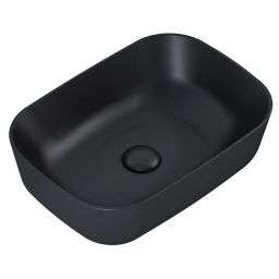 Elita Reni umywalka 45,5x32,5 cm prostokątna nablatowa black matt RE040460037160