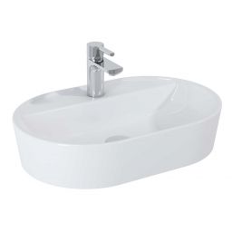 Elita Babette umywalka 62x41,2 cm owalna nablatowa biała RE040620018060