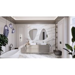 Elita Babette umywalka 62x41,2 cm owalna nablatowa biała RE040620018060