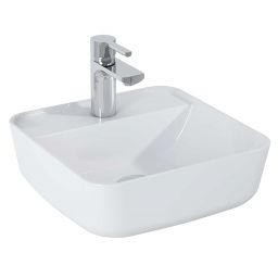 Elita Tonia umywalka 39x39 cm kwadratowa nablatowa biała RE040390138060