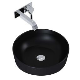 Elita Lorca umywalka 41,5x41,5 cm okrągła nablatowa black matt RE040420047160